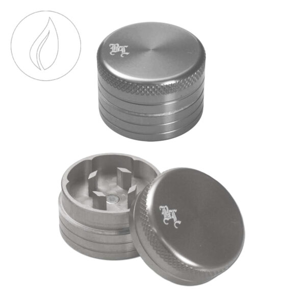 Black Leaf Mini Grinder 2-teilig Silber
