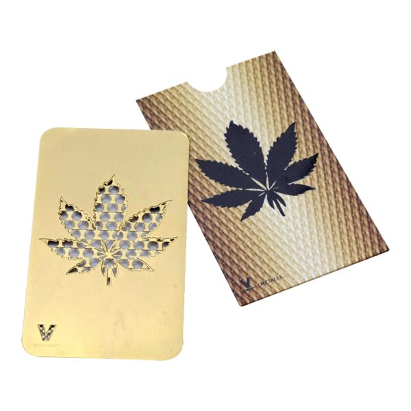 Grinder Card - Hanfblatt (Gold)